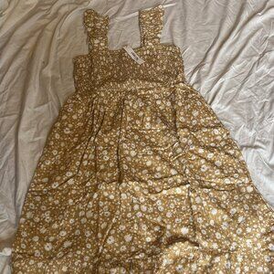 Tan floral Sundress NWT